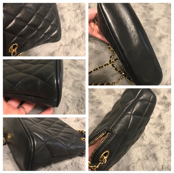 Authentic Chanel Quilted Lambskin Shoulder Tote - Picture 4 of 8